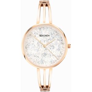 Sekonda Sekonda Stardust Ladies Watch   Rose Gold Alloy Case & Bracelet with Silver Dial   40592