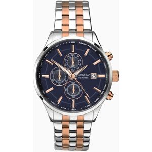 Sekonda Sekonda Sports Chronograph Men's Watch   Two Tone Case & Stainless Steel Bracelet with Navy Dial   1107