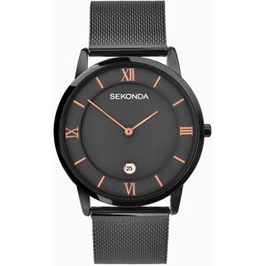 Sekonda Sekonda Minimal Men's Watch   Gun Metal Case & Stainless Steel Mesh Bracelet with Grey Dial   1187