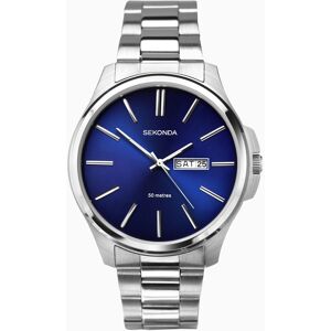 Sekonda Sekonda Men's Watch   Silver Case & Stainless Steel Bracelet with Blue Dial   1224