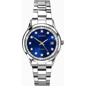 Sekonda Sekonda Catherine Ladies Watch   Silver Case & Bracelet with Blue Dial   2147