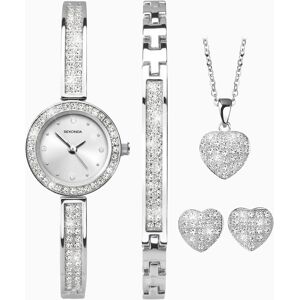 Sekonda Sekonda Ladies Watch 4-Piece Silver Heart Gift Set   Silver Case & Alloy Bracelet with Silver Dial   2528G