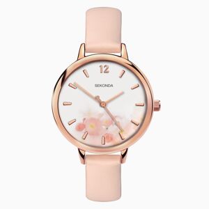 Sekonda Sekonda Ladies Watch   Rose Gold Case & PU Strap with White Dial   2624