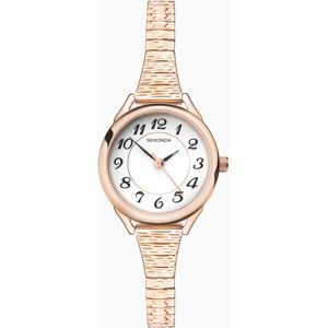 Sekonda Sekonda Easy Reader Ladies Watch   Rose Gold Case & Stainless Steel Bracelet with White Dial   2639