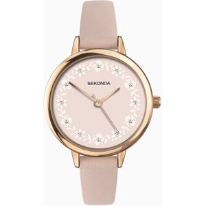 Sekonda Sekonda Prints Ladies Watch   Rose Gold Case & PU Strap with Peach Dial   2816