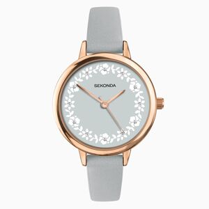 Sekonda Sekonda Ladies Watch   Rose Gold Case & PU Strap with Grey Dial   2819