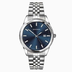 Sekonda Sekonda King Men's Watch   Silver Case & Stainless Steel Bracelet with Blue Dial   1640