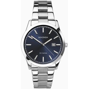 Sekonda Sekonda Taylor Men's Watch   Silver Case & Stainless Steel Bracelet with Blue Dial   1943