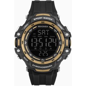 Sekonda Sekonda Crossfell Digital Men’s Watch   Black Plastic Case & Strap with Black LCD Display   30162