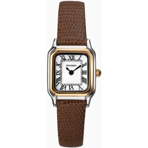 Sekonda Sekonda Monica Ladies Watch   Two Tone Case & Leather Strap with White Dial   40294