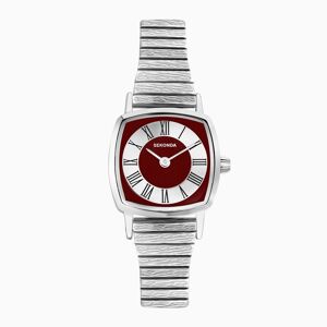 Sekonda Sekonda 1970s Ladies Watch   Silver Case & Bracelet with Red Dial   40378