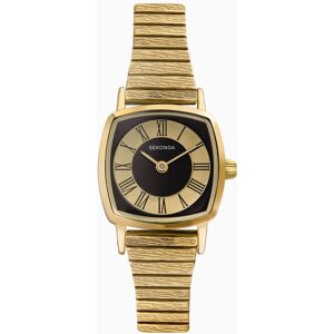 Sekonda Sekonda 1970s Ladies Watch   Gold Case & Bracelet with Black Dial   40379