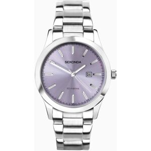 Sekonda Sekonda Taylor Ladies Watch   Silver Case & Stainless Steel Bracelet with Pale Purple Dial   40400