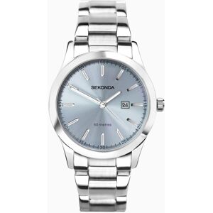 Sekonda Sekonda Taylor Ladies Watch   Silver Case & Stainless Steel Bracelet with Light Blue Dial   40404