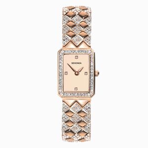 Sekonda Sekonda Sparkle Ladies Watch   Rose Gold Case & Alloy Bracelet with Rose Dial   40514