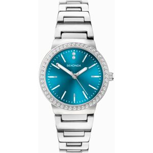 Sekonda Sekonda Amelia Ladies Watch   Silver Case & Alloy Bracelet with Blue Dial   40538