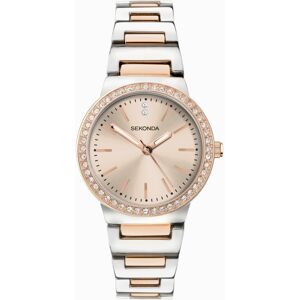 Sekonda Sekonda Amelia Ladies Watch   Two Tone Case & Alloy Bracelet with Rose Dial   40539