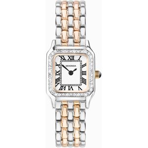 Sekonda Sekonda Monica Ladies Watch   Two Tone Alloy Case & Bracelet with Stone Set Bezel & White Dial   40643