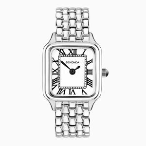 Sekonda Sekonda Monica Ladies Watch   Silver Large Alloy Case & Bracelet with White Dial   40656