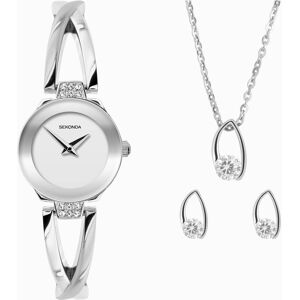 Sekonda Sekonda Ladies Dress Watch Gift Set   Silver Alloy Case & Bracelet with Silver Dial   49032