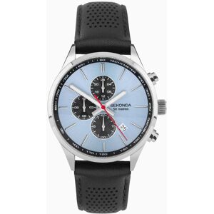 Sekonda Sekonda Endurance Dual Time Men's Watch Silver Alloy Case & Black Leather Strap with Blue Dial 30106 Sekonda Sekonda Endurance Dual Time Men's Watch Silver Alloy Case & Black Leather Strap with Blue Dial 30106