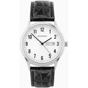 Sekonda Sekonda Easy Reader Ladies Watch Silver Alloy Case & Black Leather Strap with White Dial 30121 Sekonda Sekonda Easy Reader Ladies Watch Silver Alloy Case & Black Leather Strap with White Dial 30121