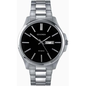 Sekonda Sekonda Classic Men's Watch Silver Case & Stainless Steel Bracelet with Black Dial 3381 Sekonda Sekonda Classic Men's Watch Silver Case & Stainless Steel Bracelet with Black Dial 3381