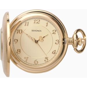 Sekonda Sekonda Men's Pocket Watch Gold Case & Stainless Steel Chain with Cream Dial 3469 Sekonda Sekonda Men's Pocket Watch Gold Case & Stainless Steel Chain with Cream Dial 3469