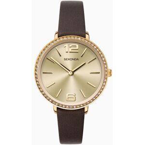 Sekonda Sekonda Ladies Watch Gold Case & Leather Upper Strap with Champagne Dial 40076 Sekonda Sekonda Ladies Watch Gold Case & Leather Upper Strap with Champagne Dial 40076
