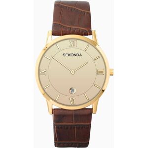 Sekonda Sekonda Classic Men's Watch Gold Case & Leather Strap with Champagne Dial 1041 Sekonda Sekonda Classic Men's Watch Gold Case & Leather Strap with Champagne Dial 1041