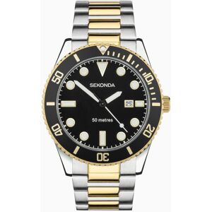 Sekonda Sekonda Ocean Men's Watch Two Tone Alloy Case & Stainless Steel Bracelet with Black Dial 30139 Sekonda Sekonda Ocean Men's Watch Two Tone Alloy Case & Stainless Steel Bracelet with Black Dial 30139