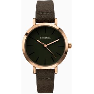 Sekonda Sekonda Minimal Ladies Watch Rose Gold Case & PU Strap with Green Dial 40300 Sekonda Sekonda Minimal Ladies Watch Rose Gold Case & PU Strap with Green Dial 40300