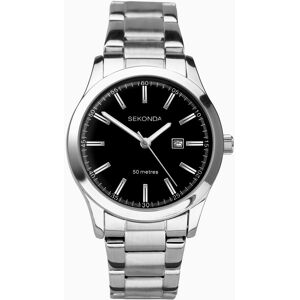 Sekonda Sekonda Taylor Ladies Watch Silver Case & Stainless Steel Bracelet with Black Dial 40364 Sekonda Sekonda Taylor Ladies Watch Silver Case & Stainless Steel Bracelet with Black Dial 40364