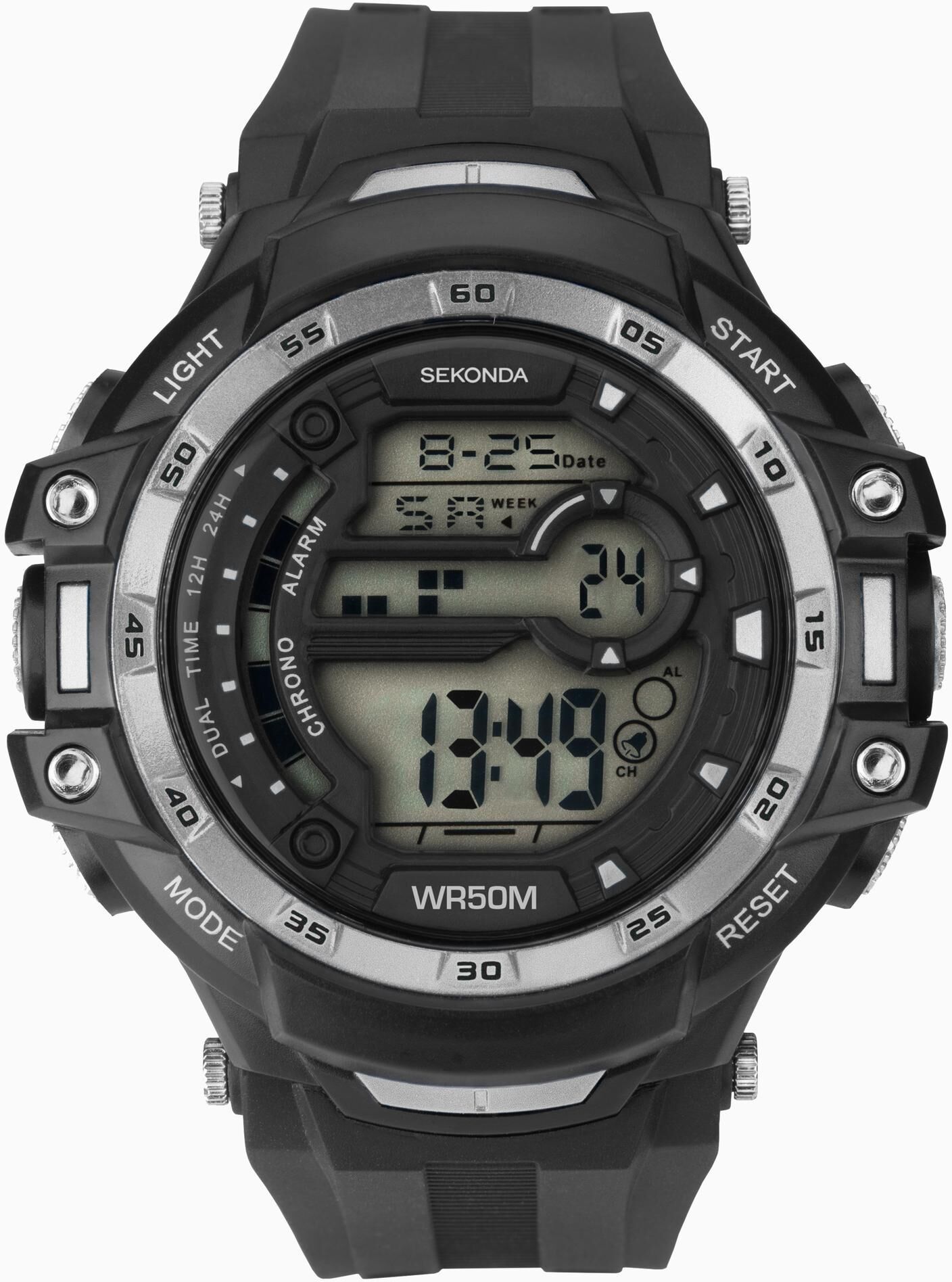 Sekonda Sekonda Men's Watch Black Case & Plastic Strap with Black Dial 1521