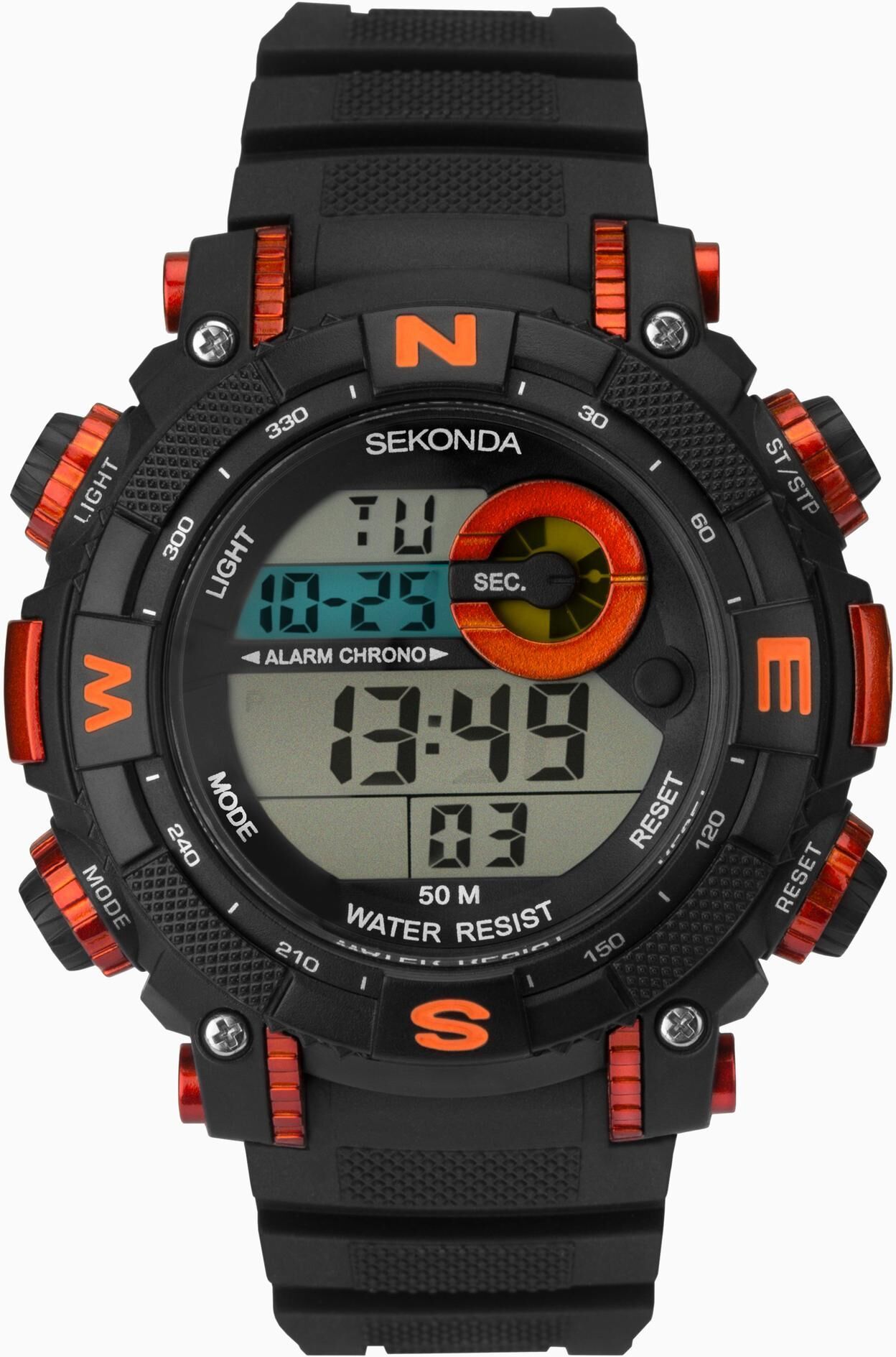 Sekonda Sekonda Digital Men's Watch Black Case & Plastic Strap with Black Dial 1527