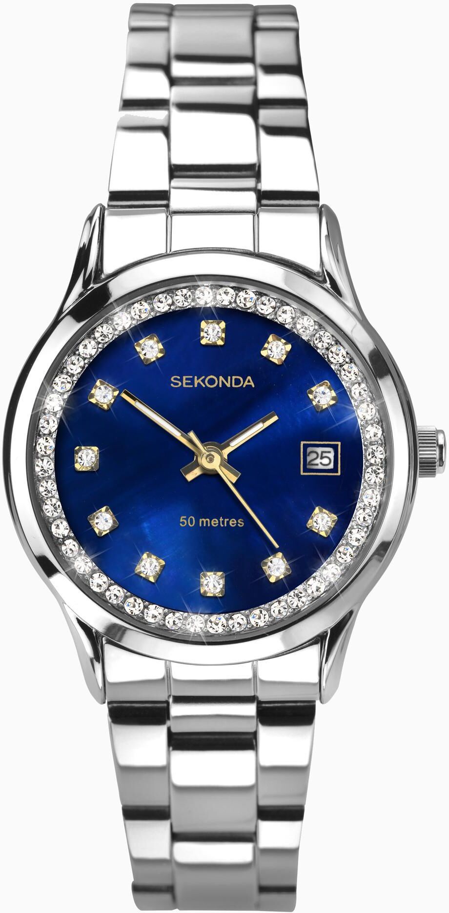 Sekonda Sekonda Catherine Ladies Watch Silver Case & Bracelet with Blue Dial 2147