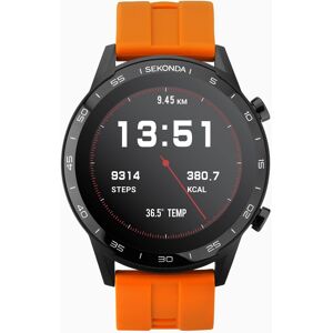 Sekonda Sekonda Active Smart Watch   Black Case & Orange Silicone Strap   1911