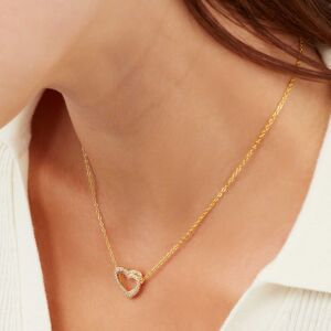 Sekonda Gold Double Heart Necklace