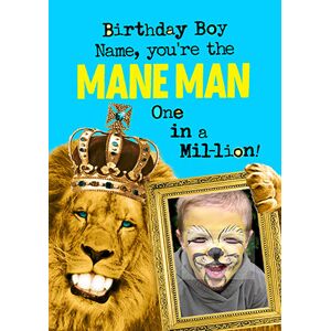 PG Quips - Punny Farm Happy Birthday Mane Man Photo 3D Card