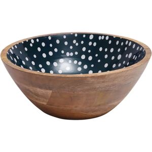 Dexam Sintra Mango Wood Spotted Salad Bowl - Ink Blue