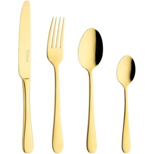 Grunwerg Windsor Stainless Steel 16-Piece Cutlery Set - Gold Finish