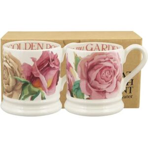 Emma Bridgewater Set Of 2 Half Pint Mugs - Roses All My Life