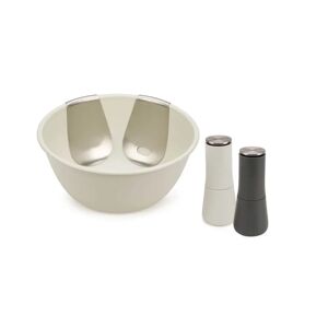 Joseph Joseph Salad Bowl with 2 Piece Servers & Mill Set - Stone