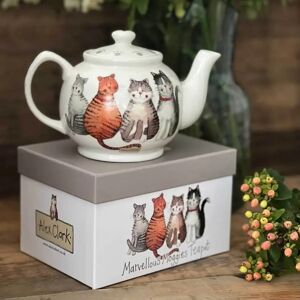 Alex Clark 2-3 Cup Teapot - Marvellous Moggies