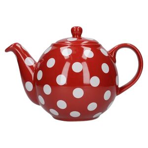 London Pottery Globe Red With White Spots Teapot - 4 Cup
