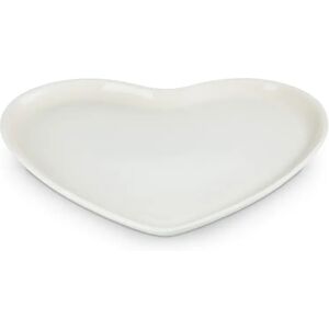 Le Creuset 32cm Heart Stoneware Serving Platter - Meringue