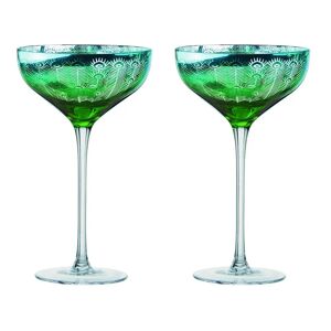 Artland Peacock 2 Piece Champagne Saucer Set