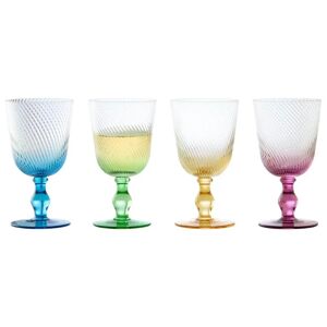 Anton Studio Designs Anton Studios Design Swirl 4 Piece Wine Glass Set