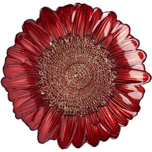 Anton Studio Designs Glass Red Sunflower Bowl - 32cm