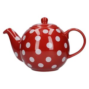 London Pottery Globe 6 Cup Teapot - Red & White Polka Dot